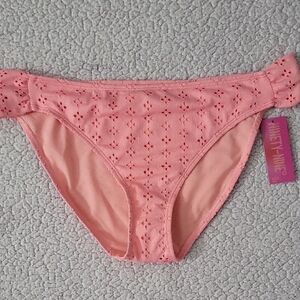 Ninety Pink Eyelet Bikini Bottom